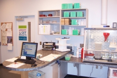 Fume Hood and Accessioning Station